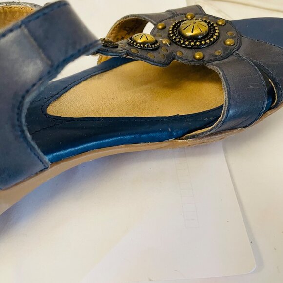 Naturalizer Womens Flat Slingback Sandals N5 Comport Navy Blue 7 1/2M - Picture 11 of 13